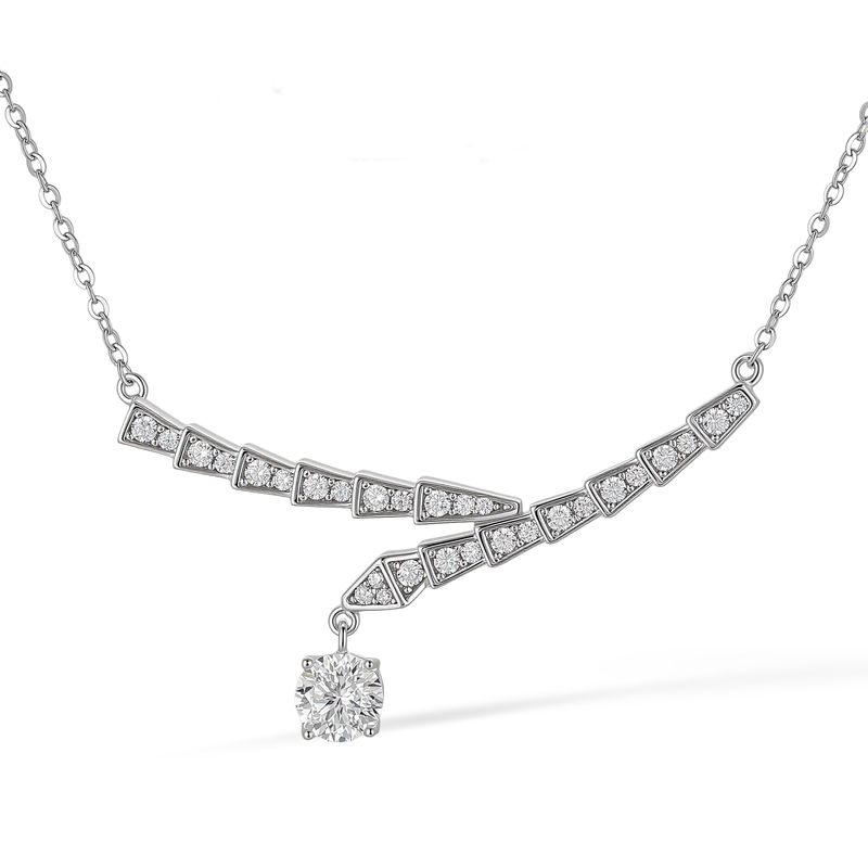 Ophélie White Chram Snake Necklace