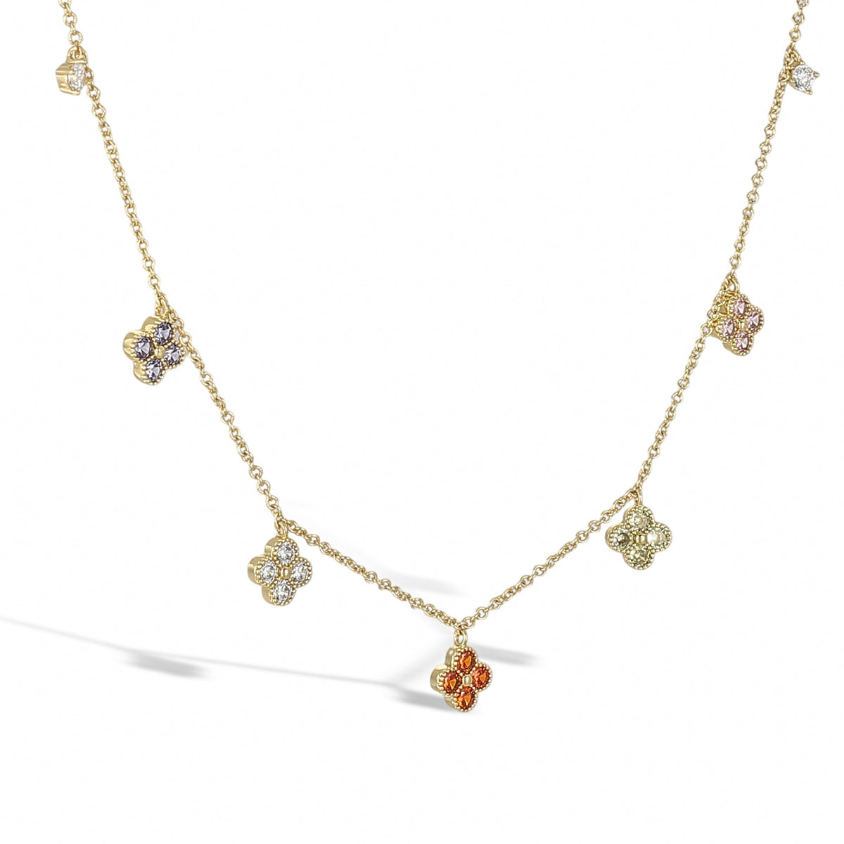 Léonide Multicolor Trèfle Necklace