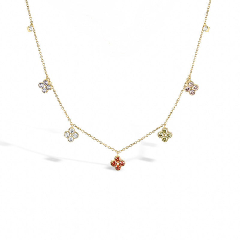 Léonide Multicolor Trèfle Necklace