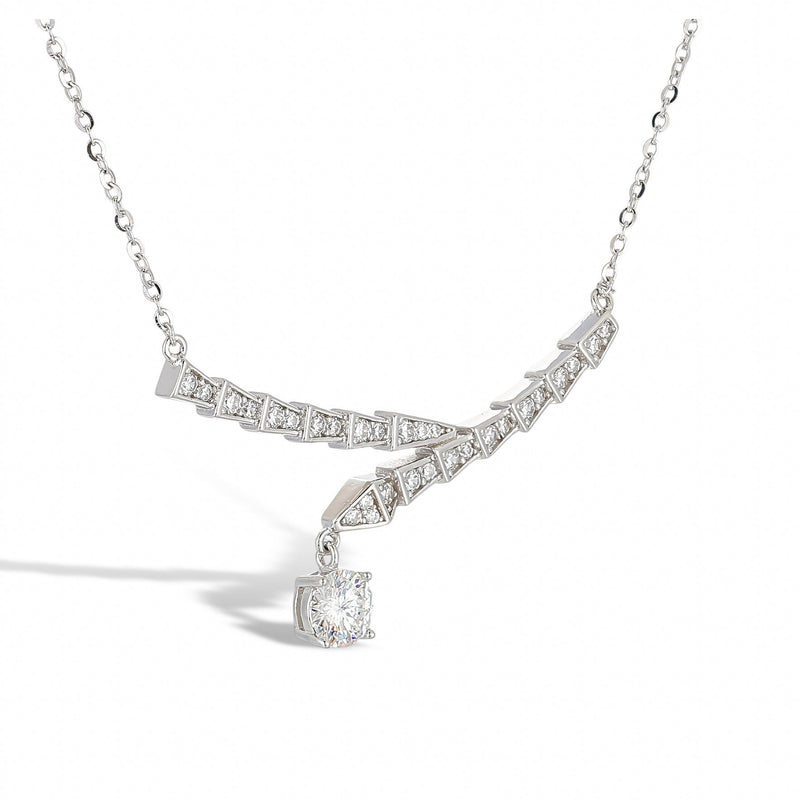 Ophélie White Chram Snake Necklace