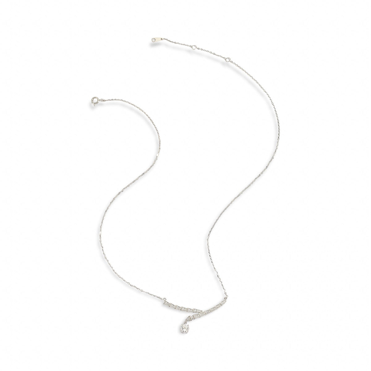 Ophélie White Chram Snake Necklace