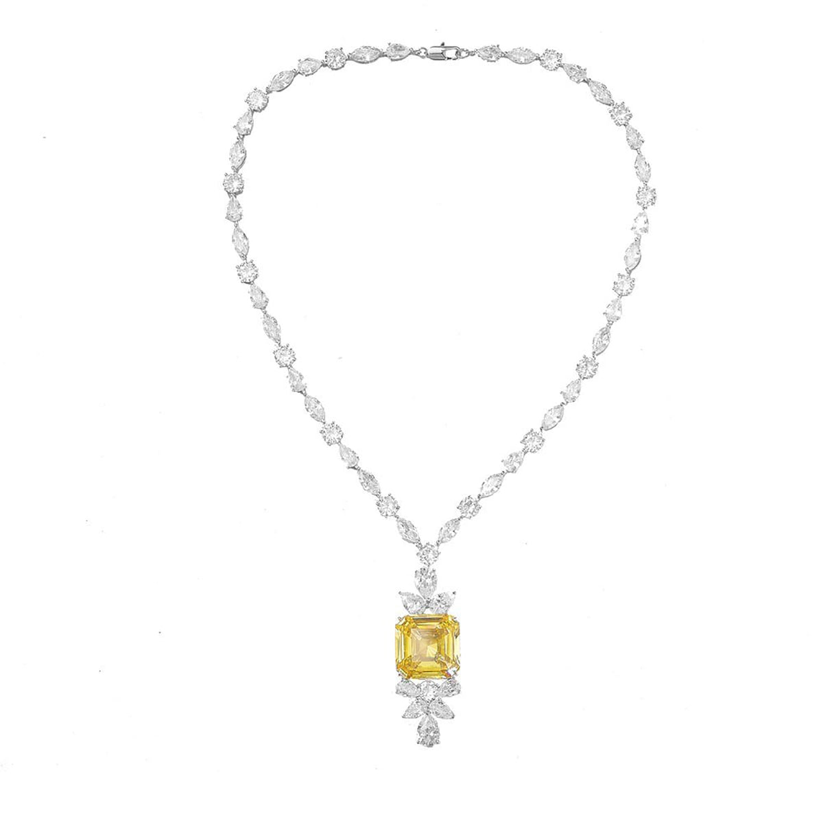 Abélia Yellow Cushion Necklace