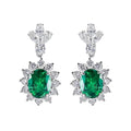 Acanthe Emerald Green Sun Floral Earrings