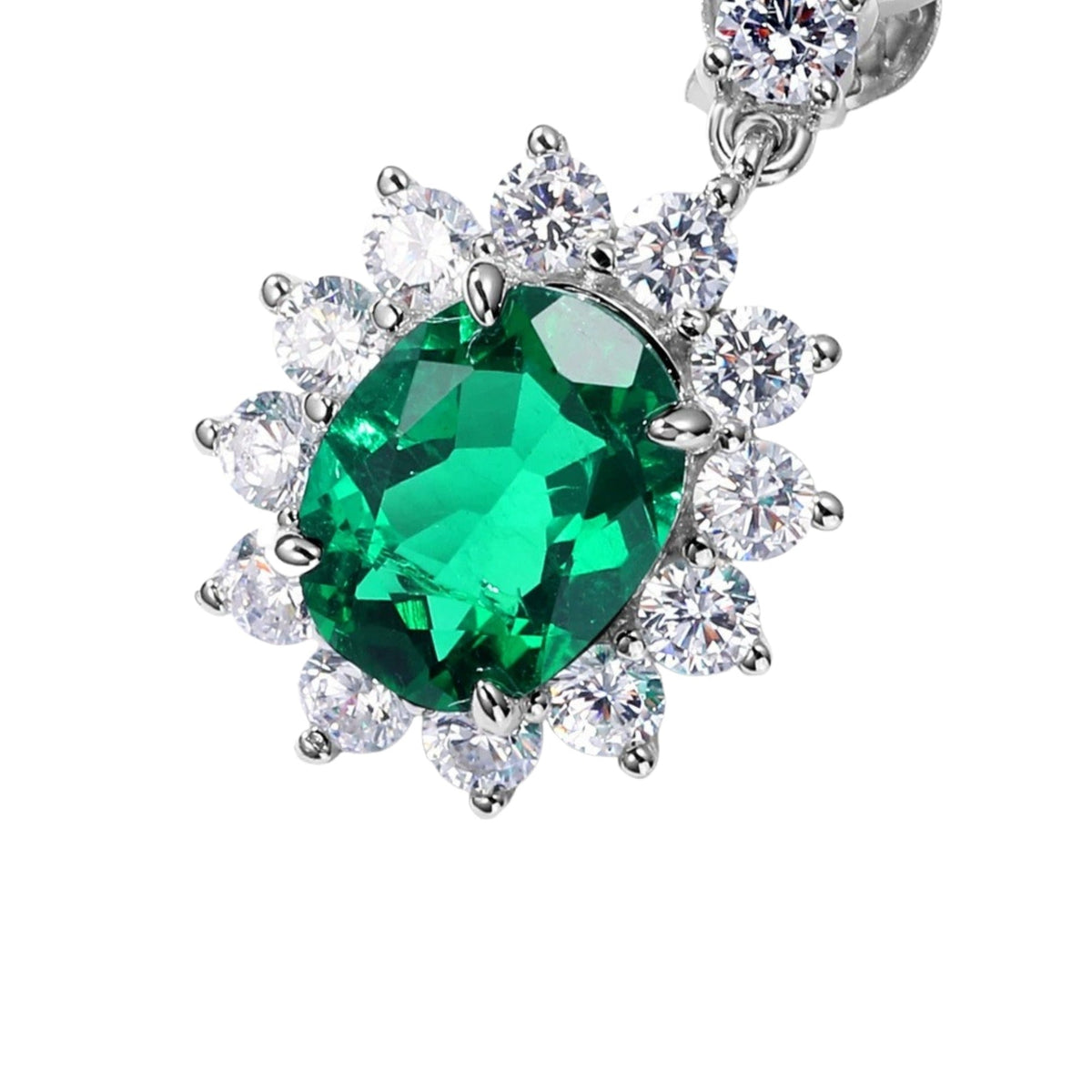 Acanthe Emerald Green Sun Floral Earrings