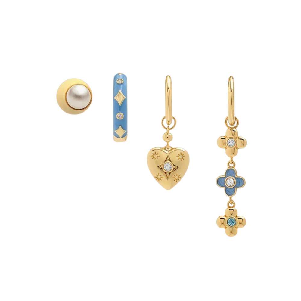 Adalène Multicolor Heart Earrings Set