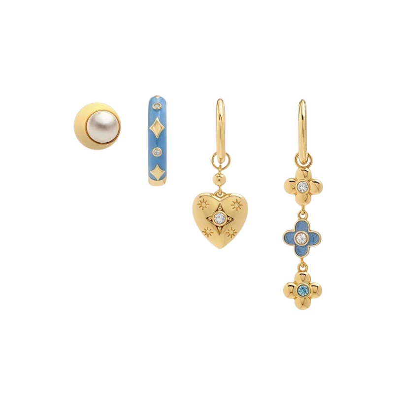 Adalène Multicolor Heart Earrings Set