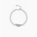 Adalhild White Feather Pearls Bracelet