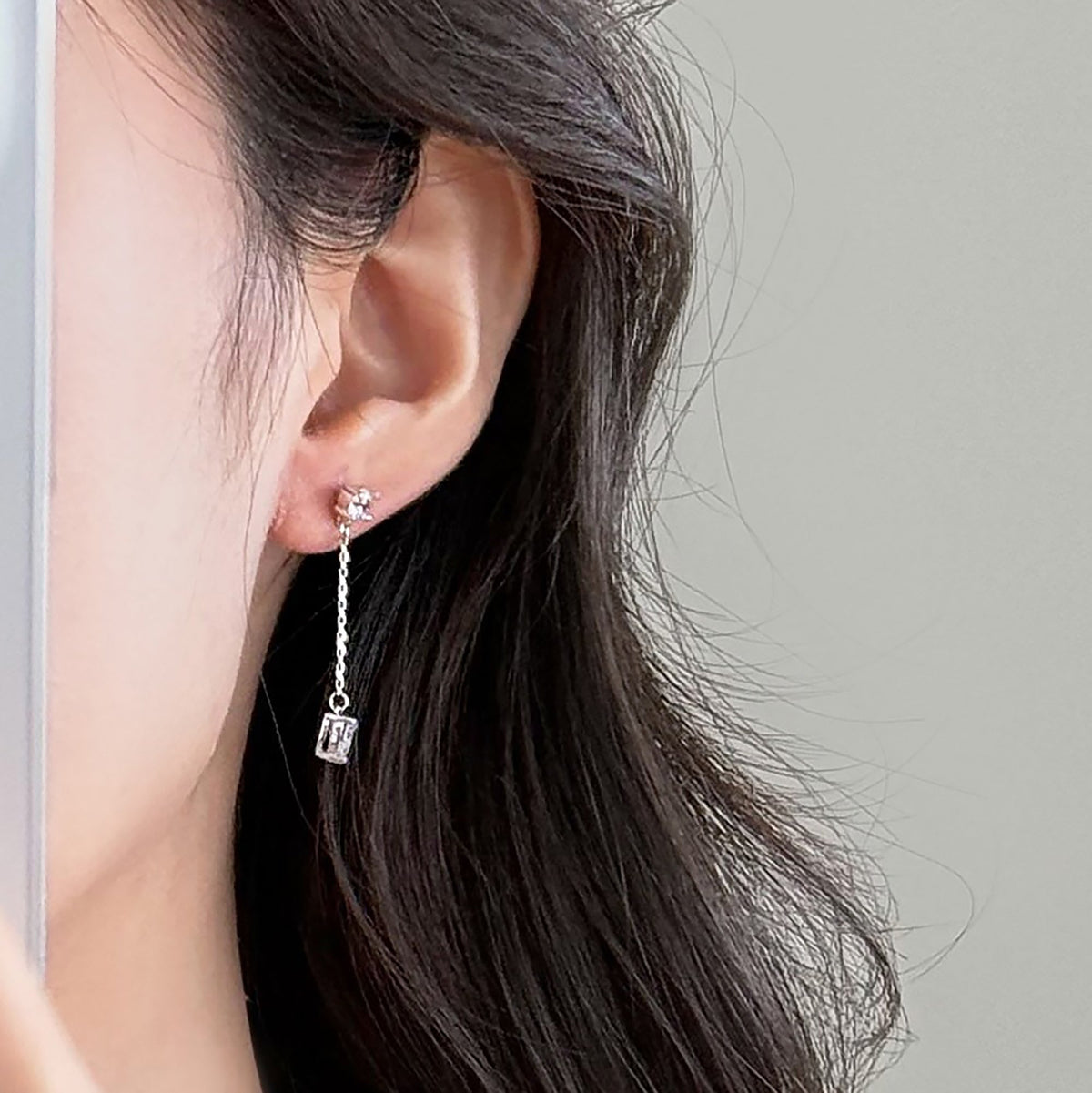 Adalrun 18k Gold Heart Round Drop Earrings