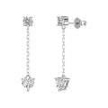 Adalrun 18k Gold Heart Round Drop Earrings