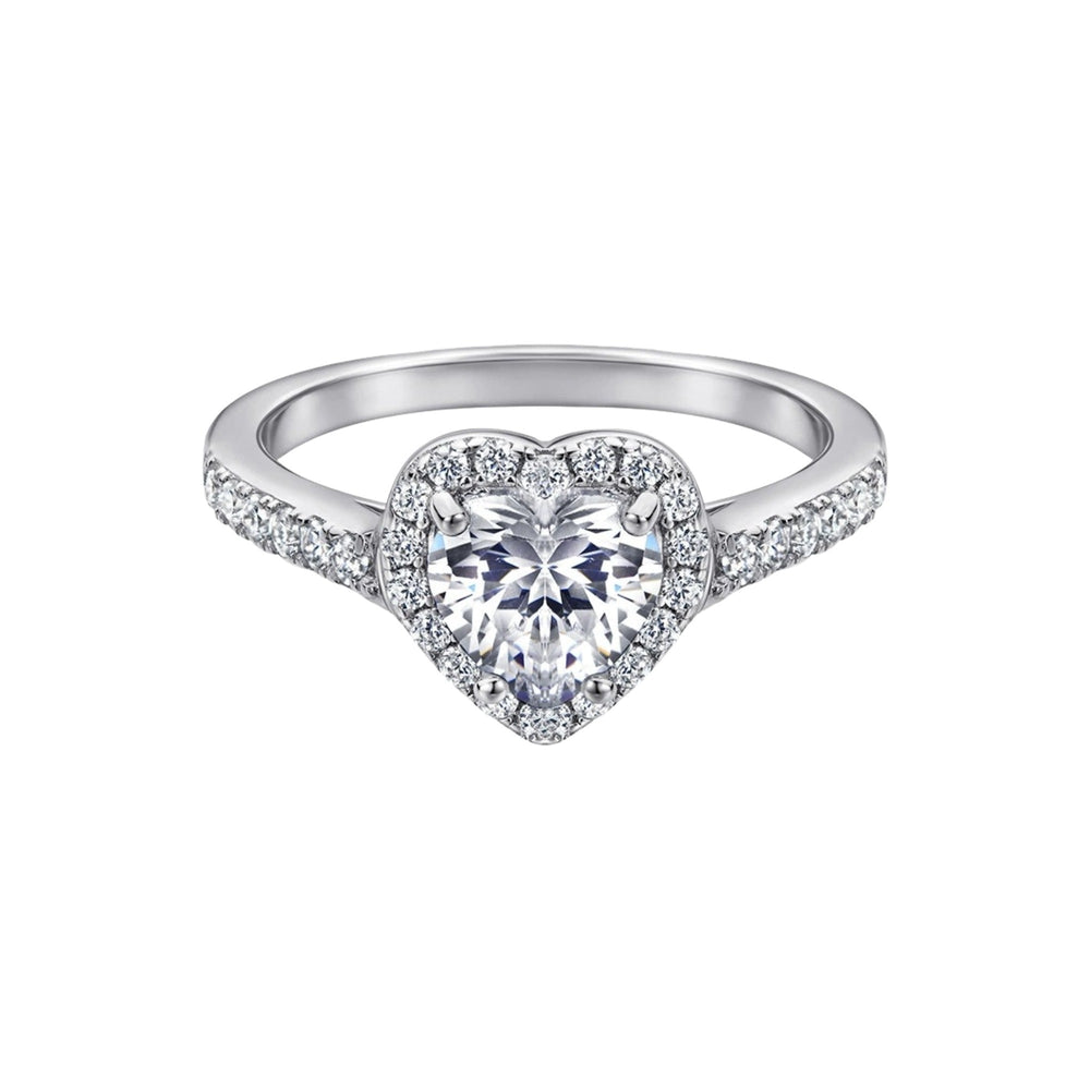 Adélaïde White Heart Ring Set