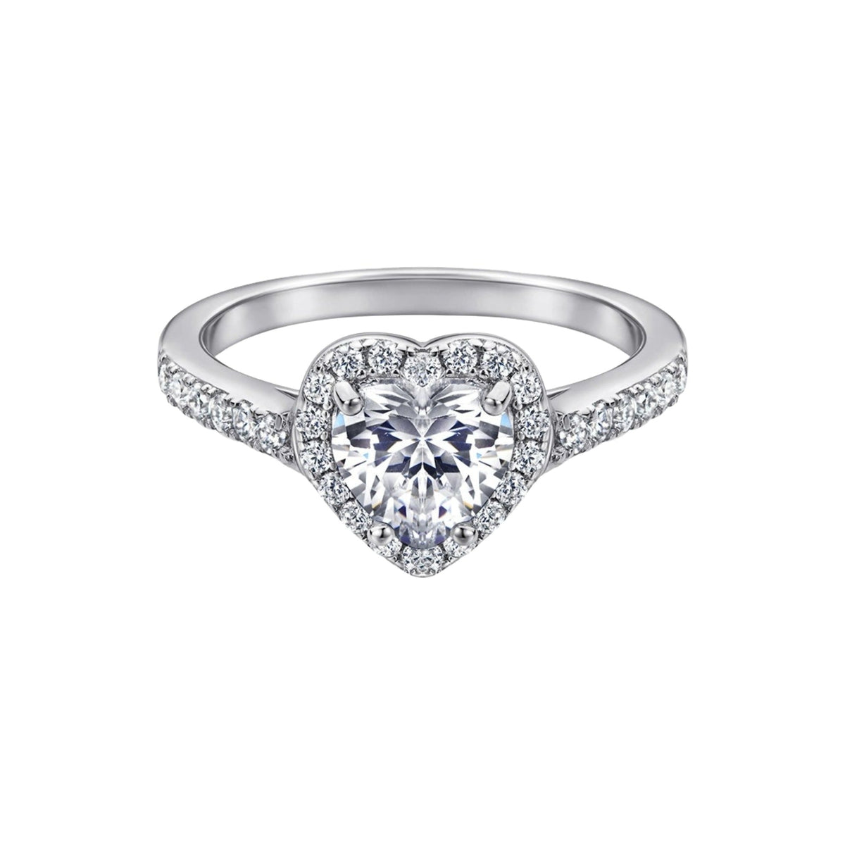 Adélaïde White Heart Ring Set