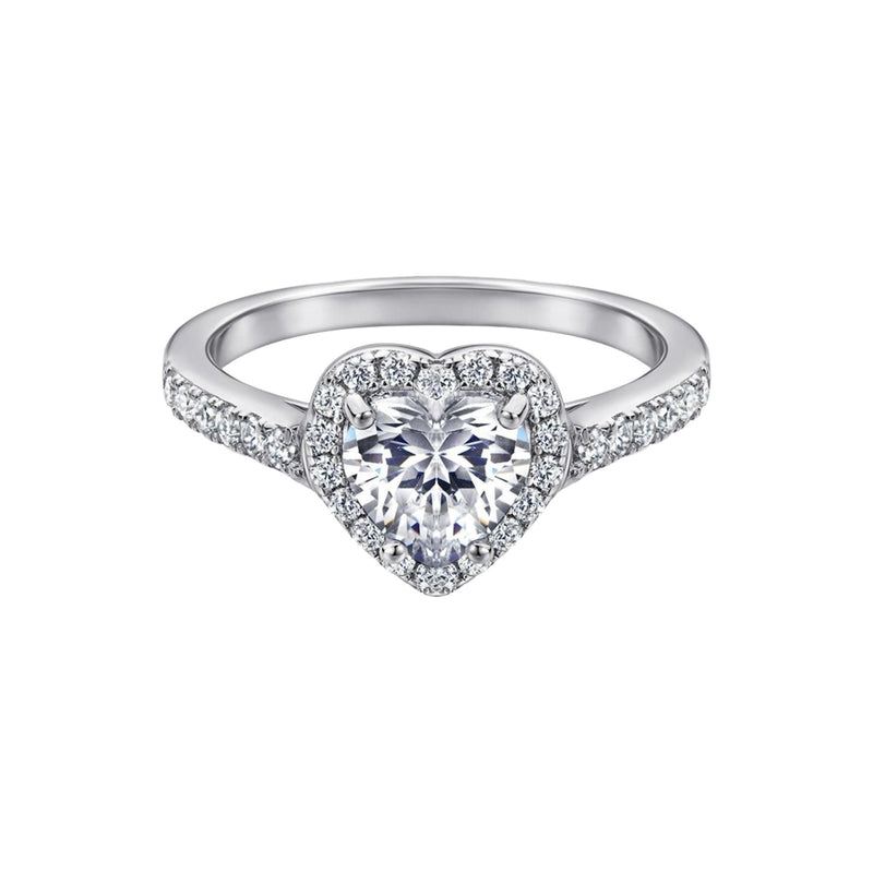 Adélaïde White Heart Ring Set