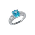 Nerina Blue Rectangular Ring