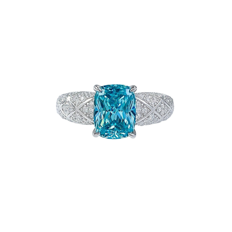 Nerina Blue Rectangular Ring