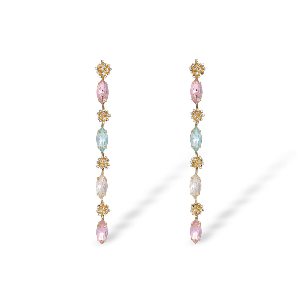 Adonise Multicolor Marquise Floral Drop Earrings