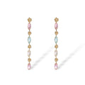Adonise Multicolor Marquise Floral Drop Earrings