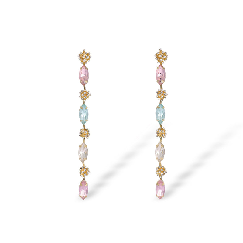 Adonise Multicolor Marquise Floral Drop Earrings