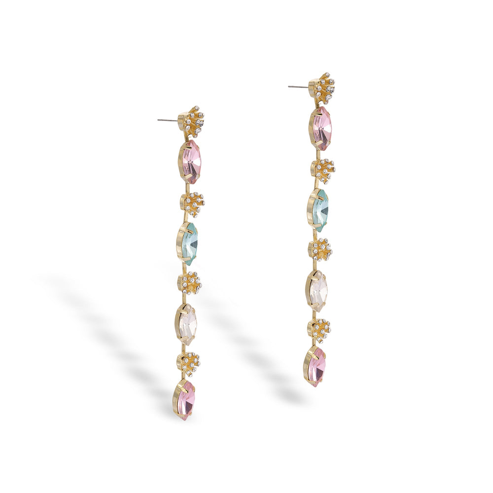 Adonise Multicolor Marquise Floral Drop Earrings