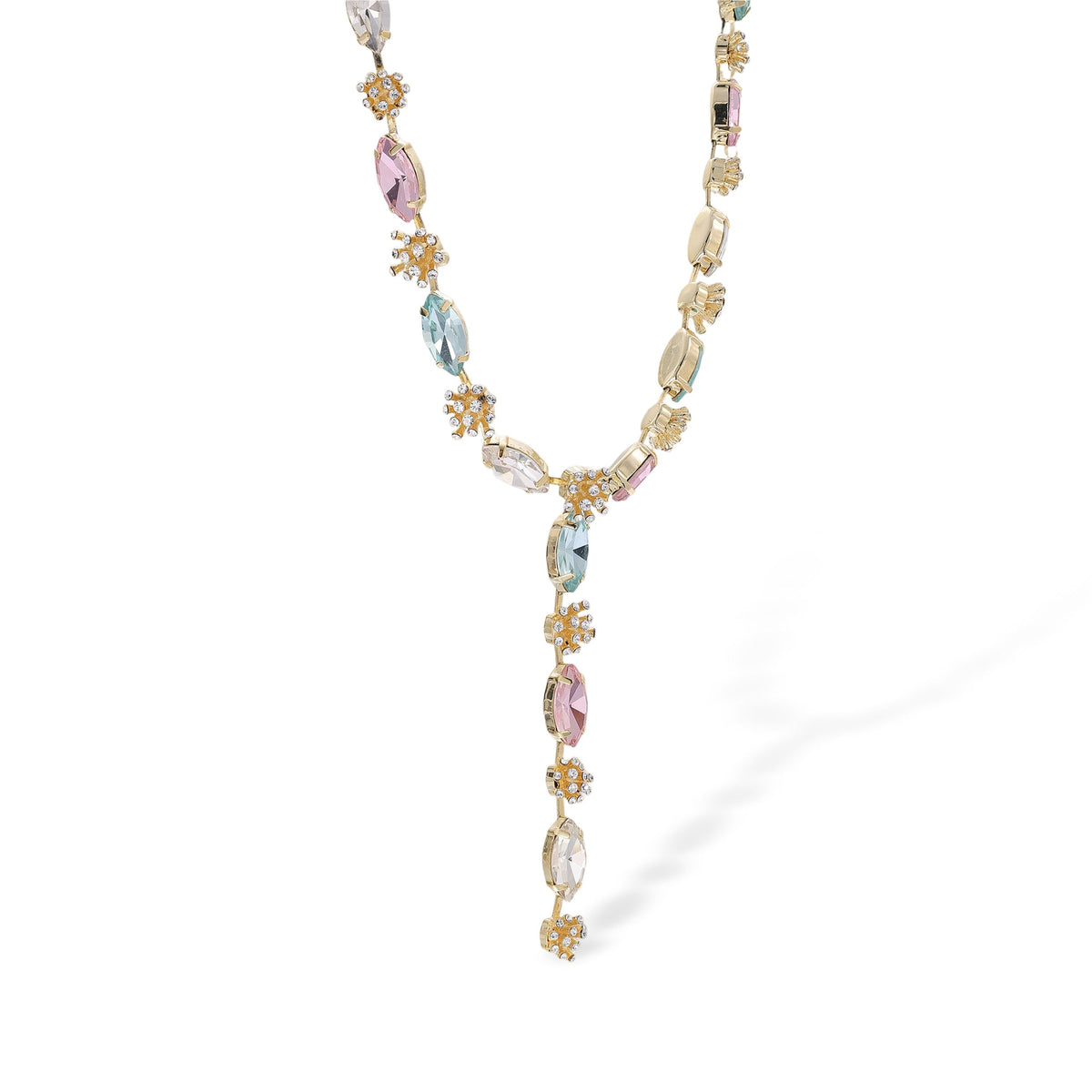 Adonise Multicolor Marquise Floral Y Shape Neckalce
