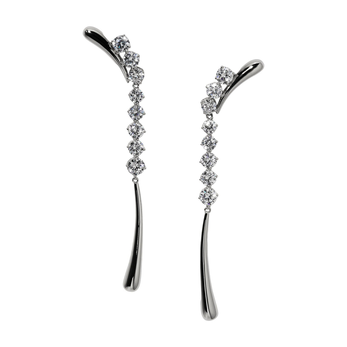 Agatha 14K Gold Curve Drop Earrings
