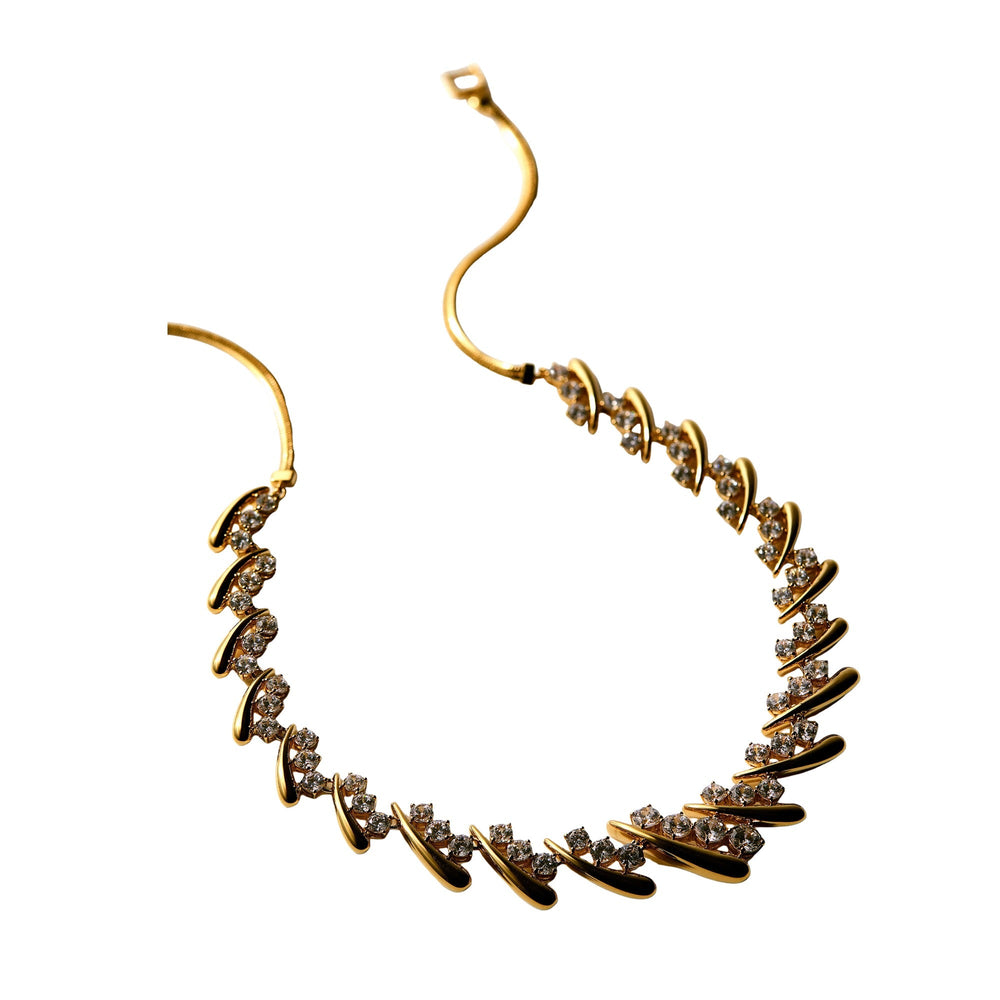 Agatha 14K Gold Curve Necklace