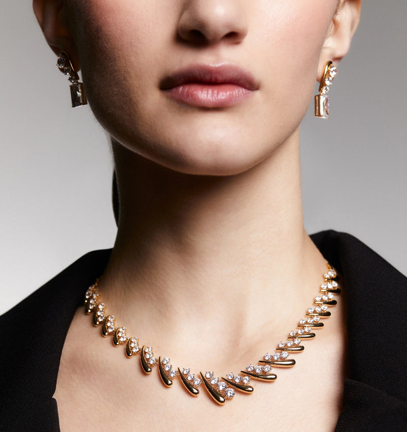 Agatha 14K Gold Curve Necklace