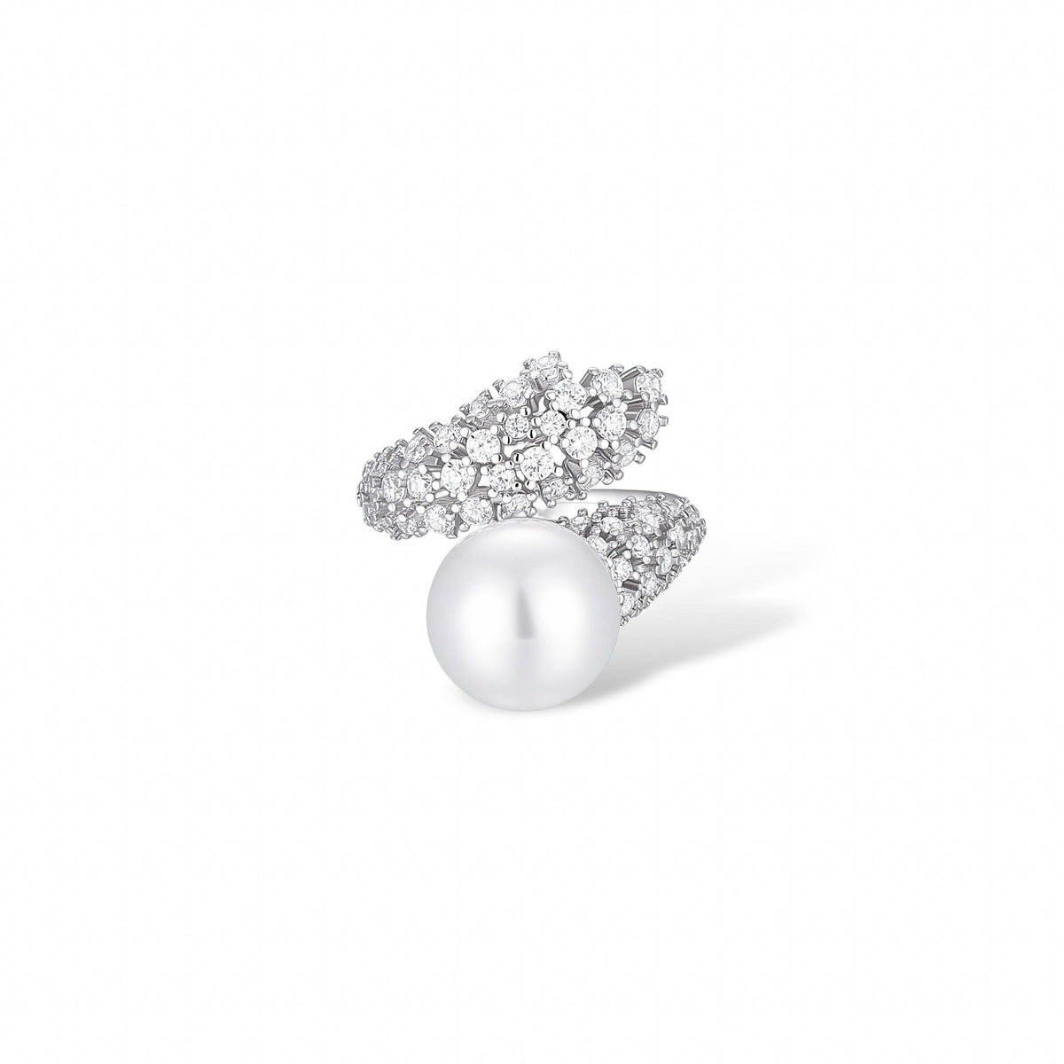 Agile White Pearl Open Ring