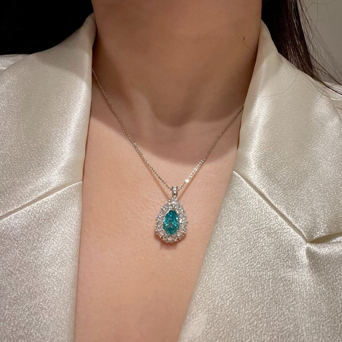 Aglaé Blue Teardrop Necklace