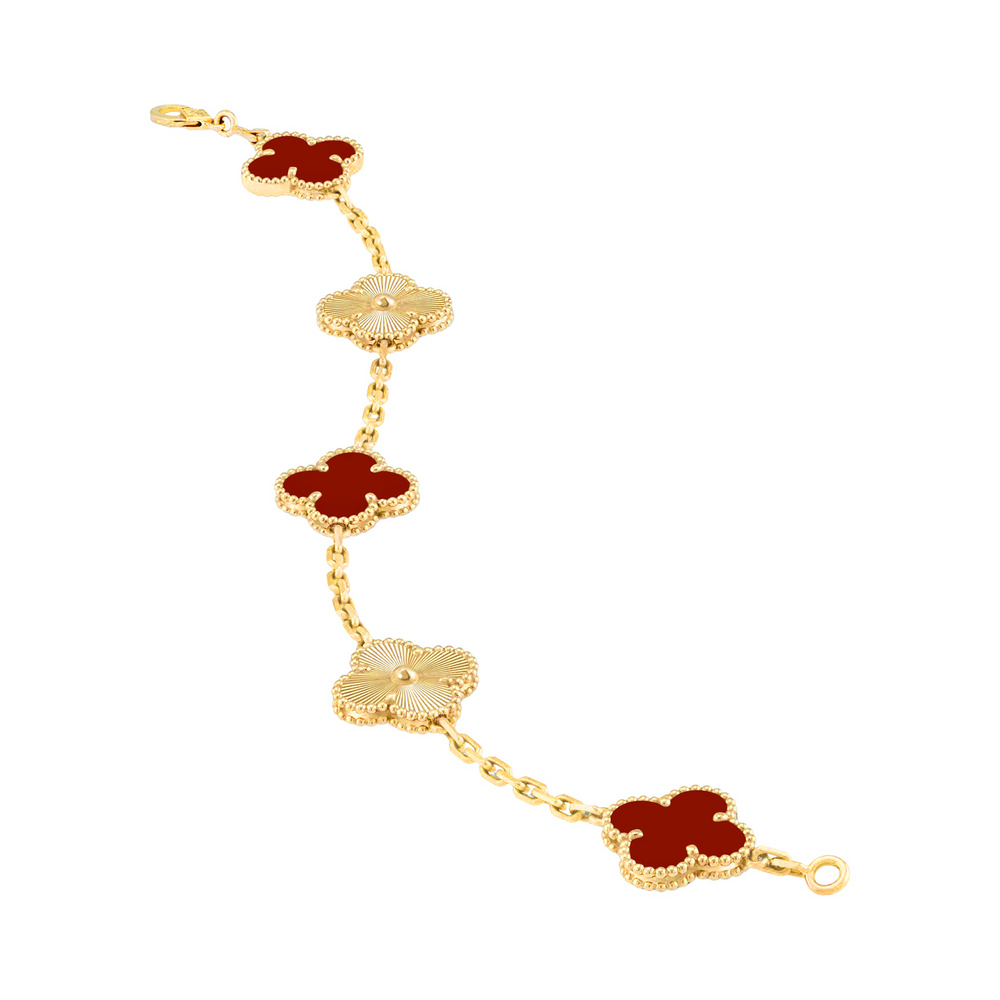Aïcha Red Clover Bracelet