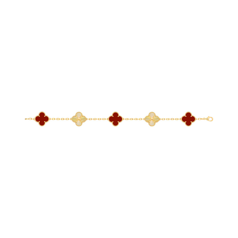 Aïcha Red Clover Bracelet