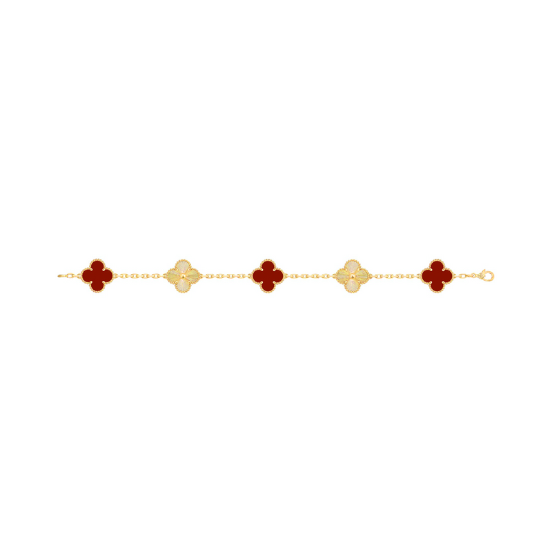 Aïcha Red Clover Bracelet