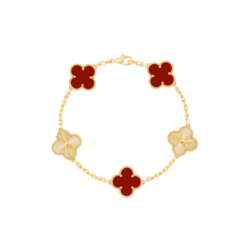 Aïcha Red Clover Bracelet