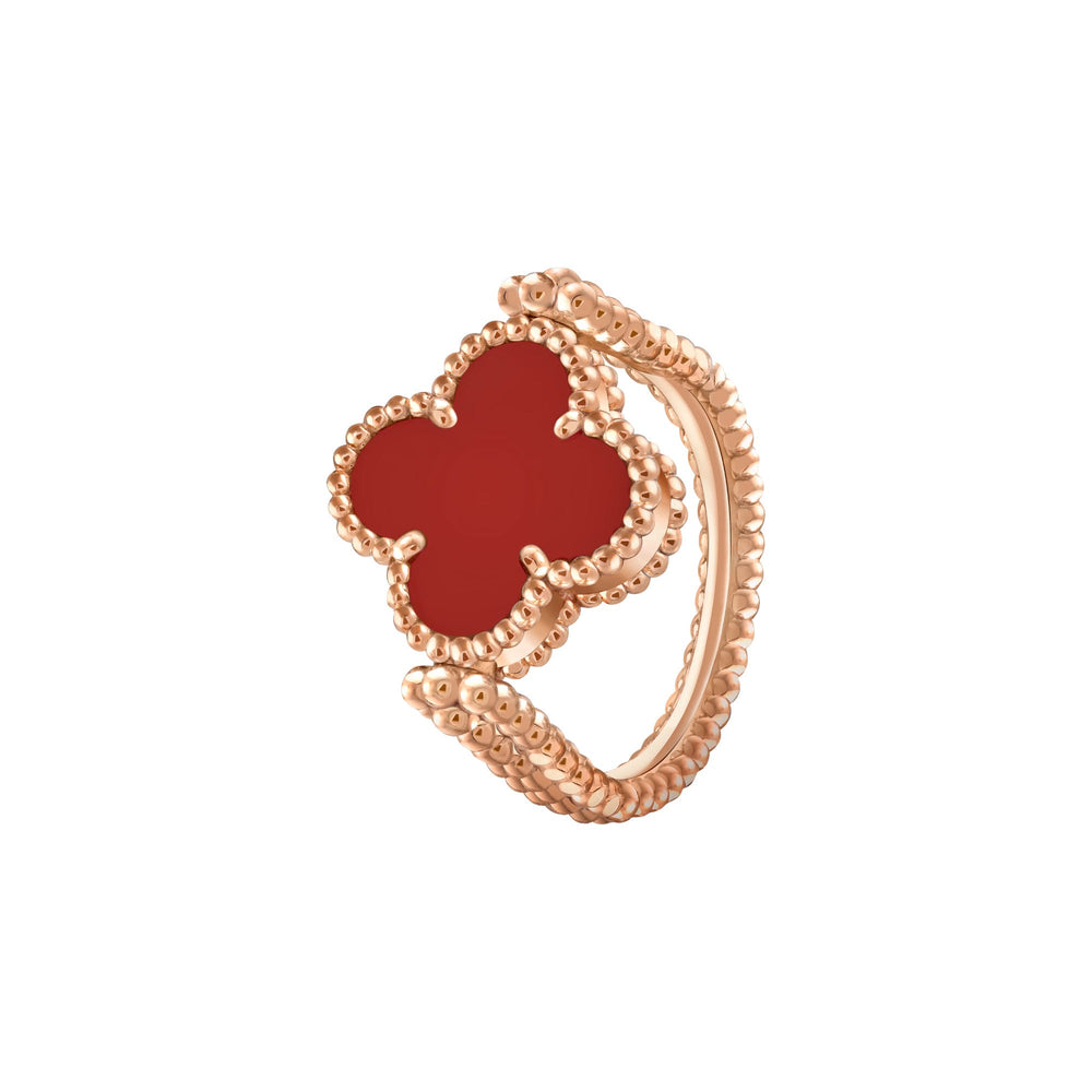Aïcha Red Clover Ring