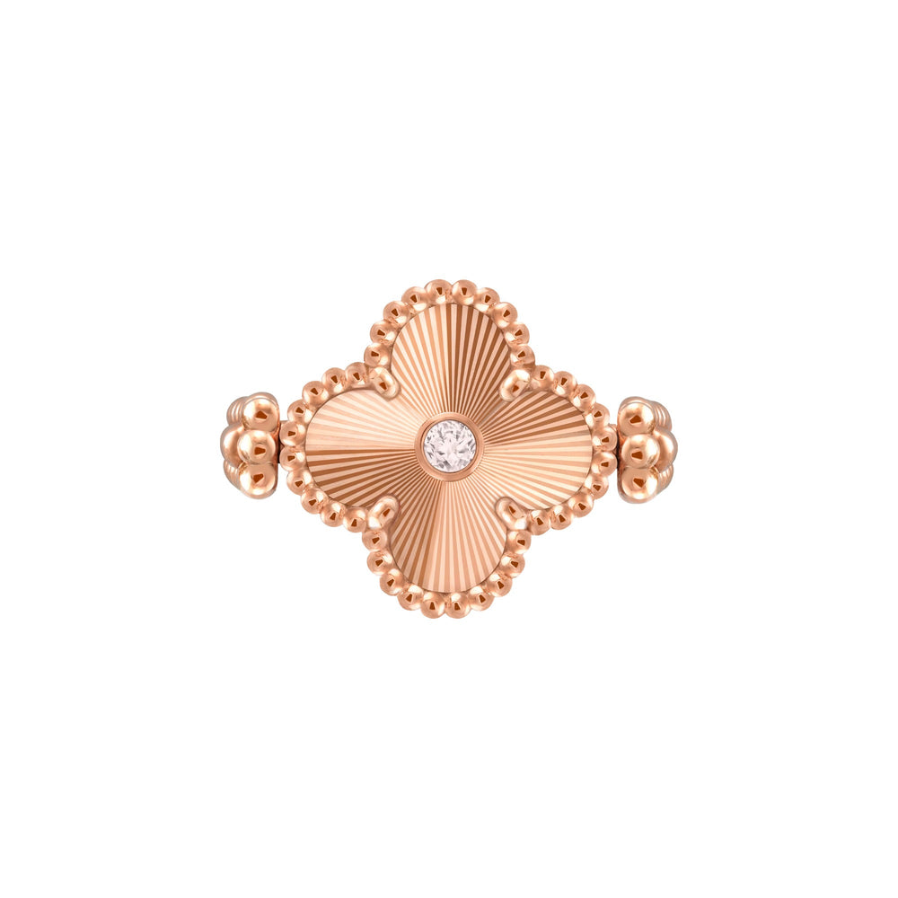 Aïcha Red Clover Ring