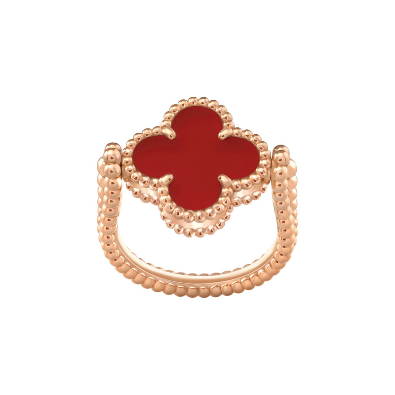 Aïcha Red Clover Ring