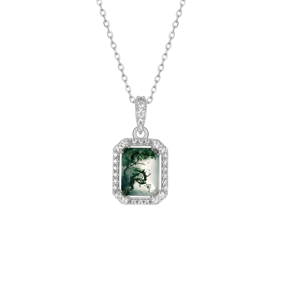 Aliénor Moss Rectangular Necklace
