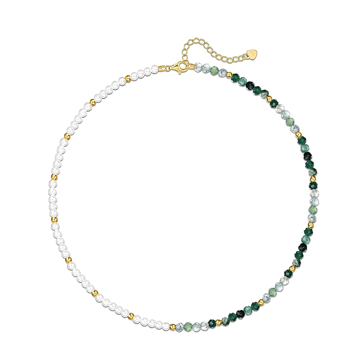 Aliénor Mucticolor Moss Round Necklace