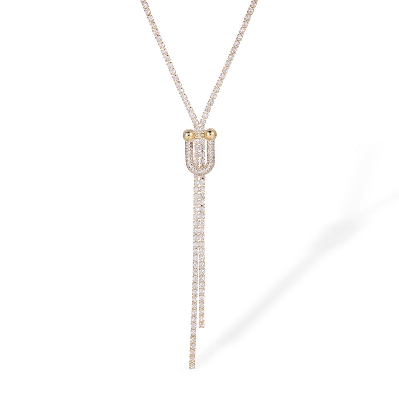 Alruna 14K Gold Round Tassel Necklace