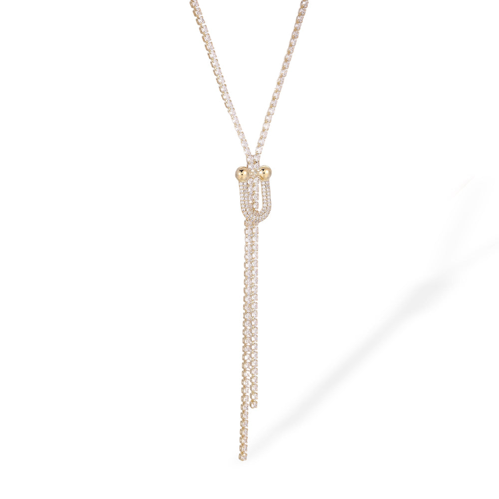 Alruna 14K Gold Round Tassel Necklace
