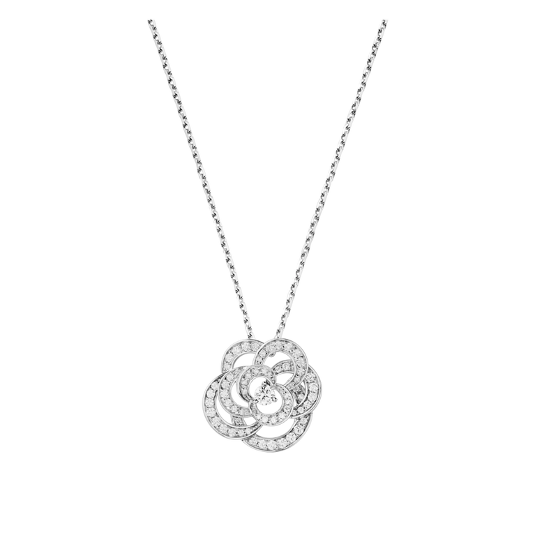 Alysson White Floral Rose Necklace