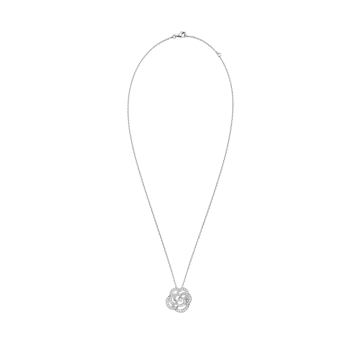Alysson White Floral Rose Necklace