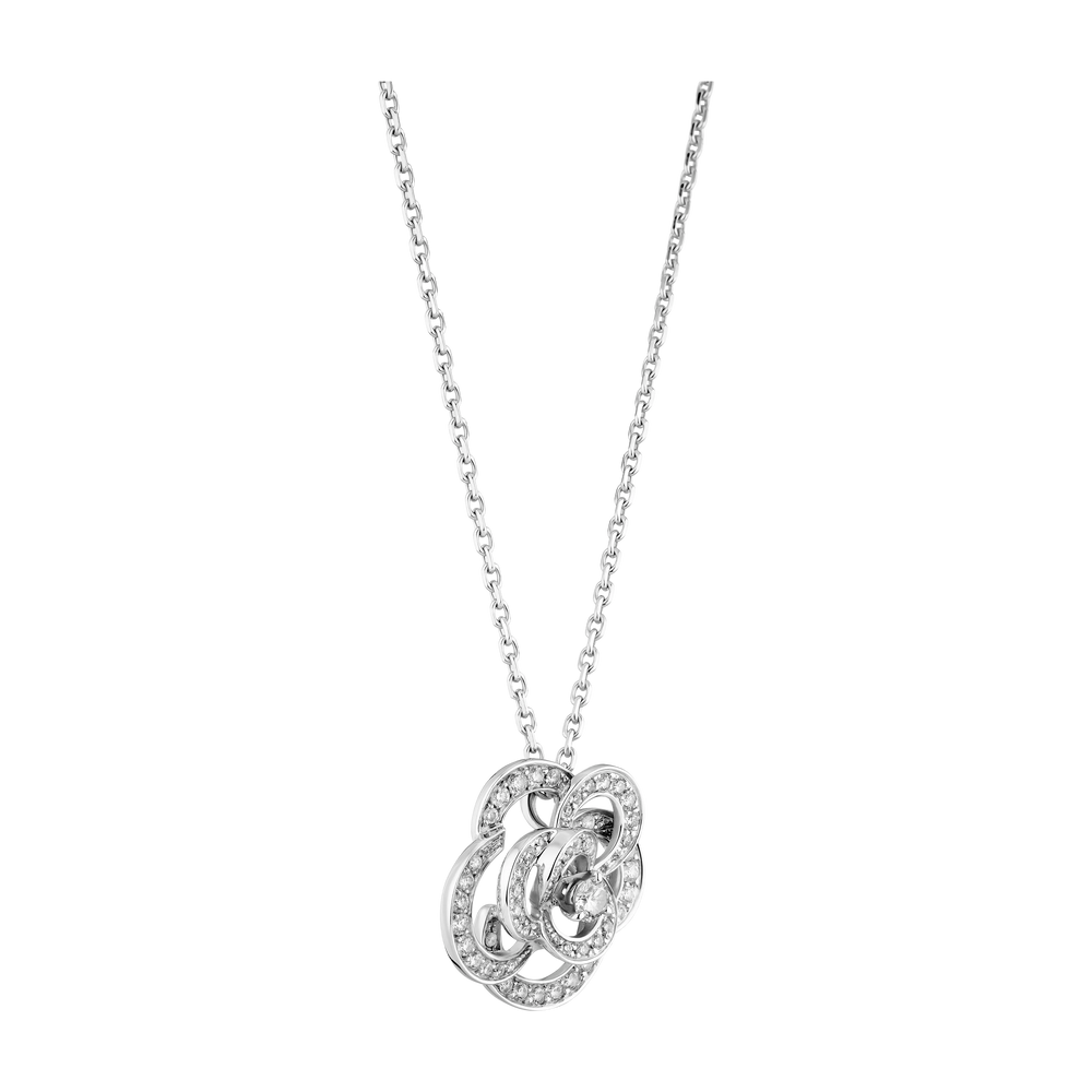 Alysson White Floral Rose Necklace