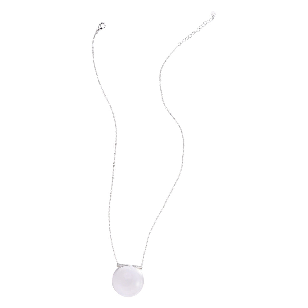 Amalhild White Spherical Crystal Necklace
