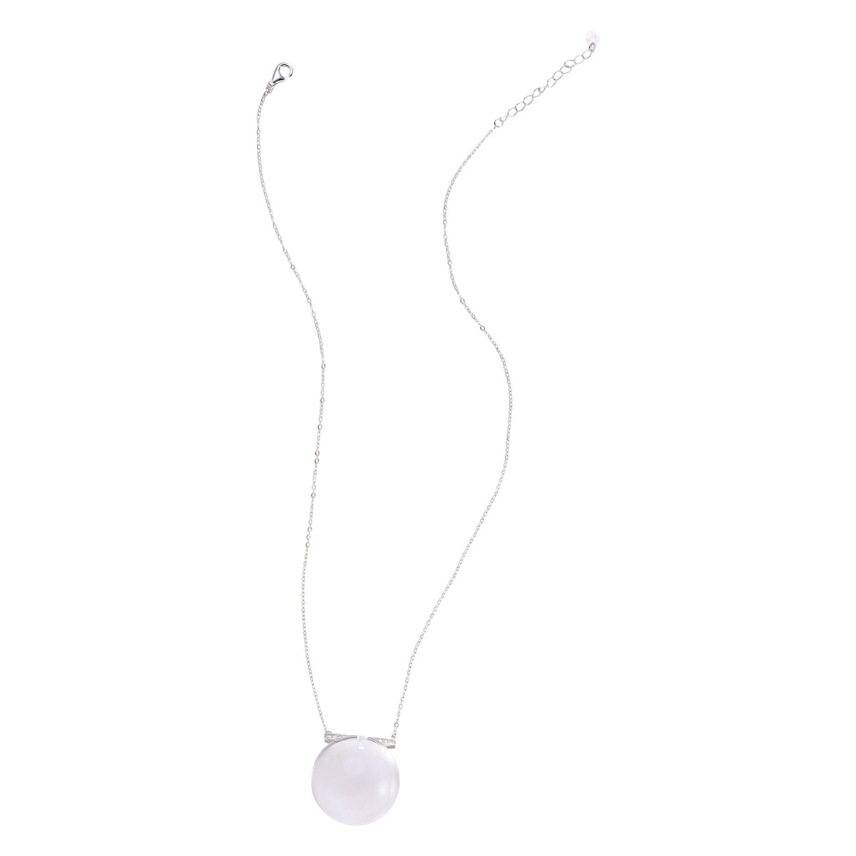 Amalhild White Spherical Crystal Necklace