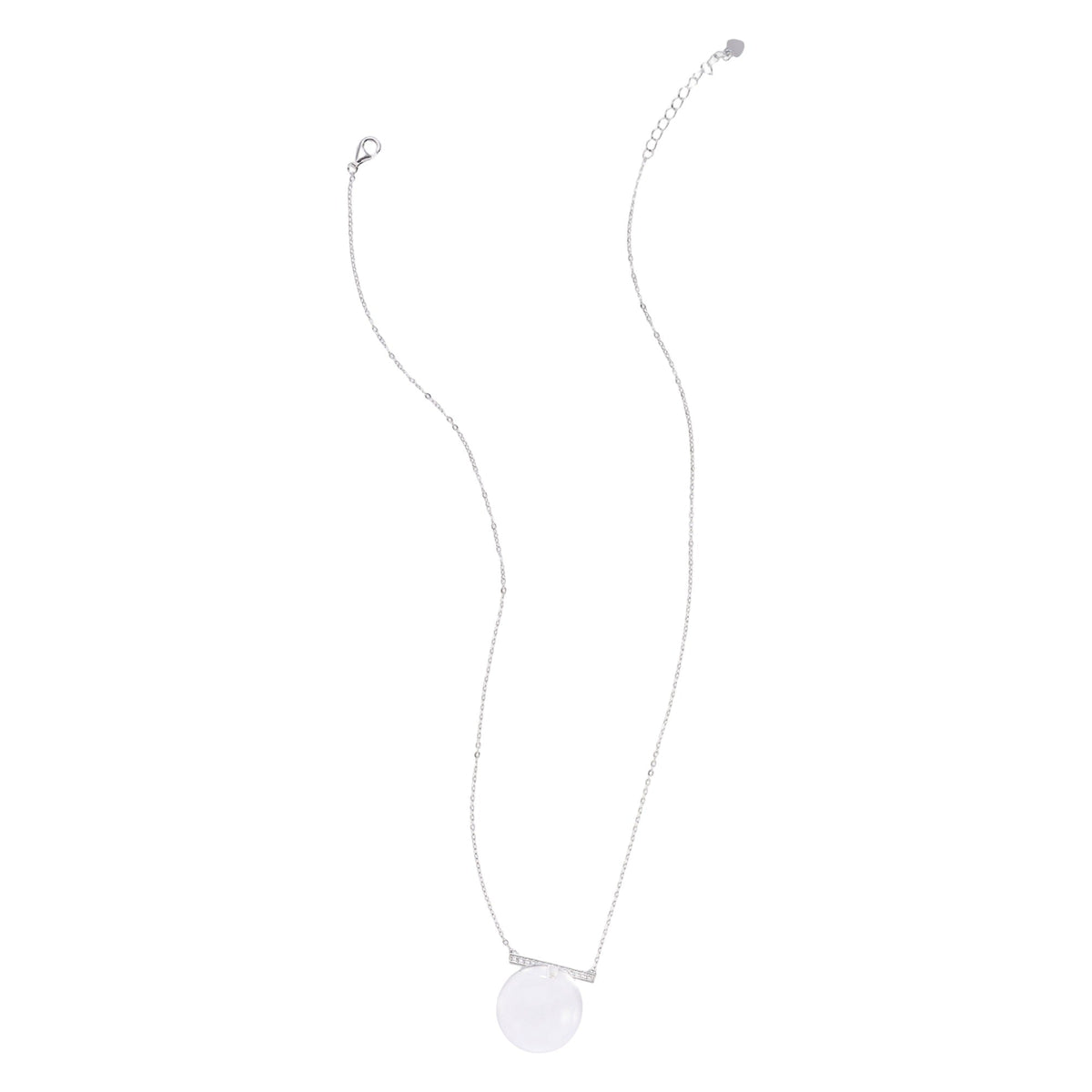 Amalhild White Spherical Crystal Necklace