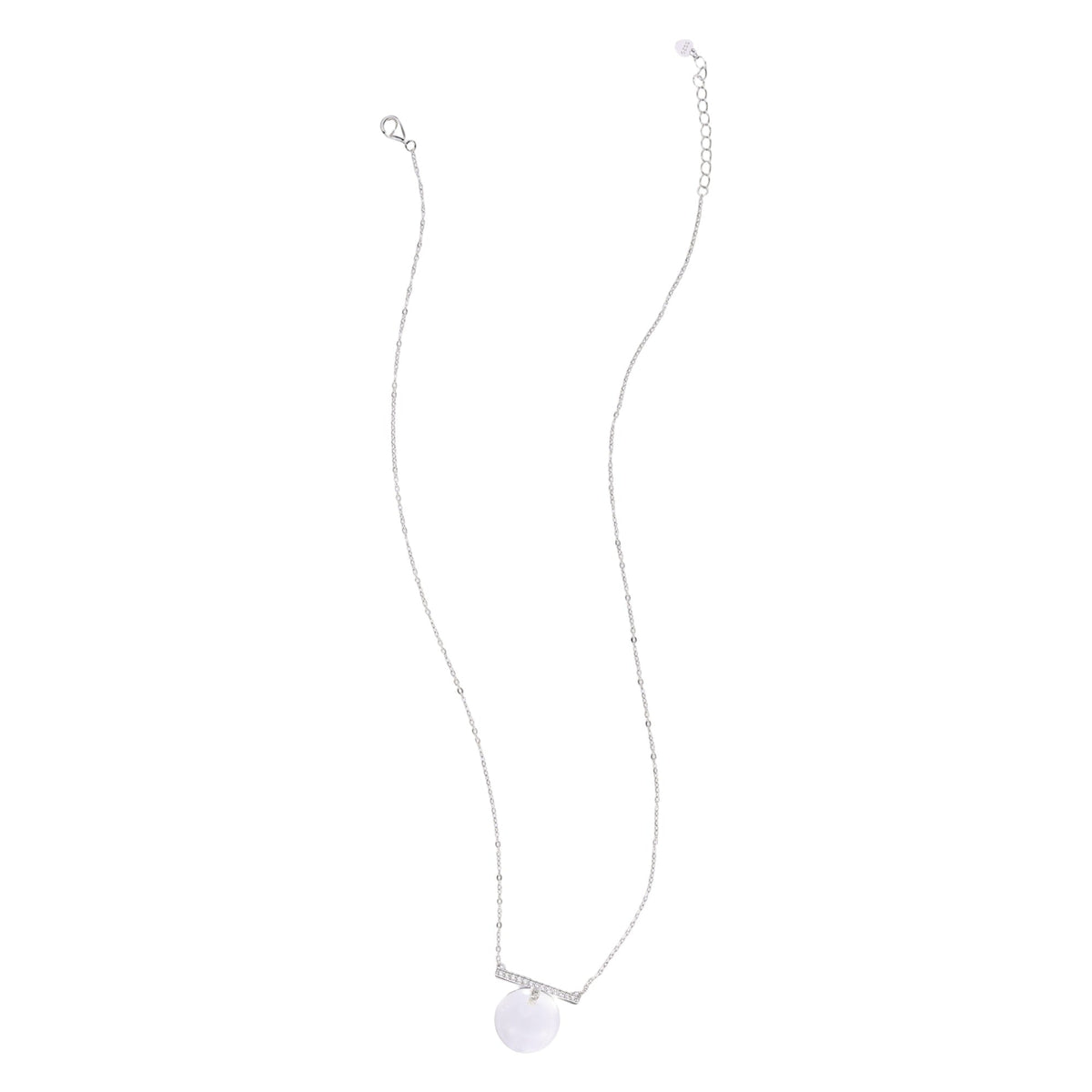 Amalhild White Spherical Crystal Necklace