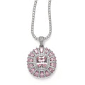 Amandine Pink Cushion Necklace