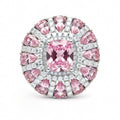 Amandine Pink Cushion Open Ring