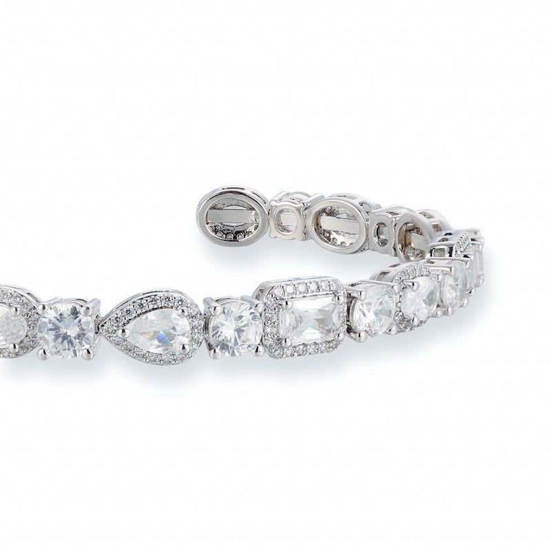 Amandine White Mixed Shape Bangle
