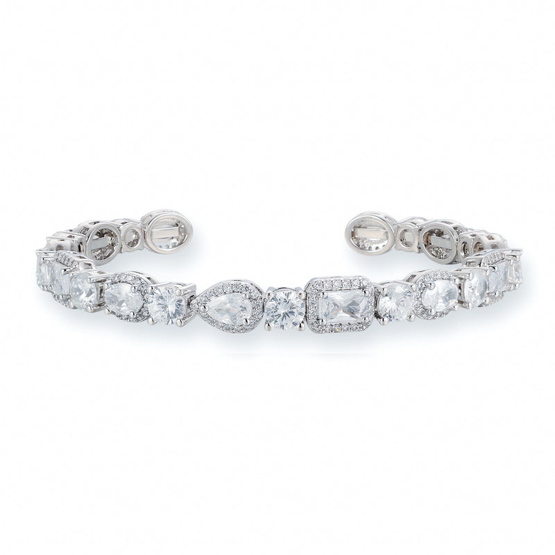 Amandine White Mixed Shape Bangle
